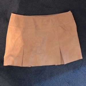 Wilson’s tan leather mini skirt
